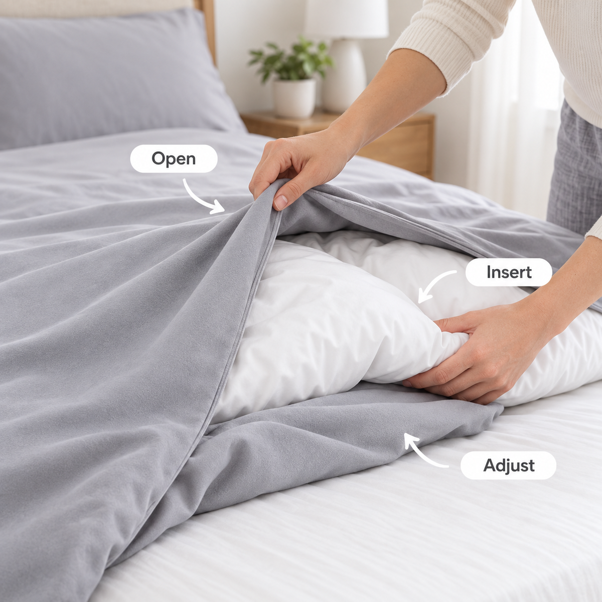 Havenliss Solid Gray Duvet Cover – Soft-Touch Minimal Bedding Cover