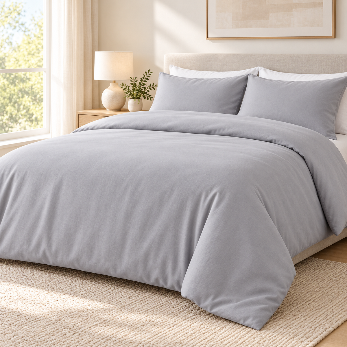 Havenliss Solid Gray Duvet Cover – Soft-Touch Minimal Bedding Cover
