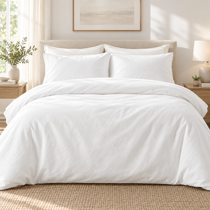 Havenliss Solid White Duvet Cover – Soft-Touch Minimal Bedding Cover