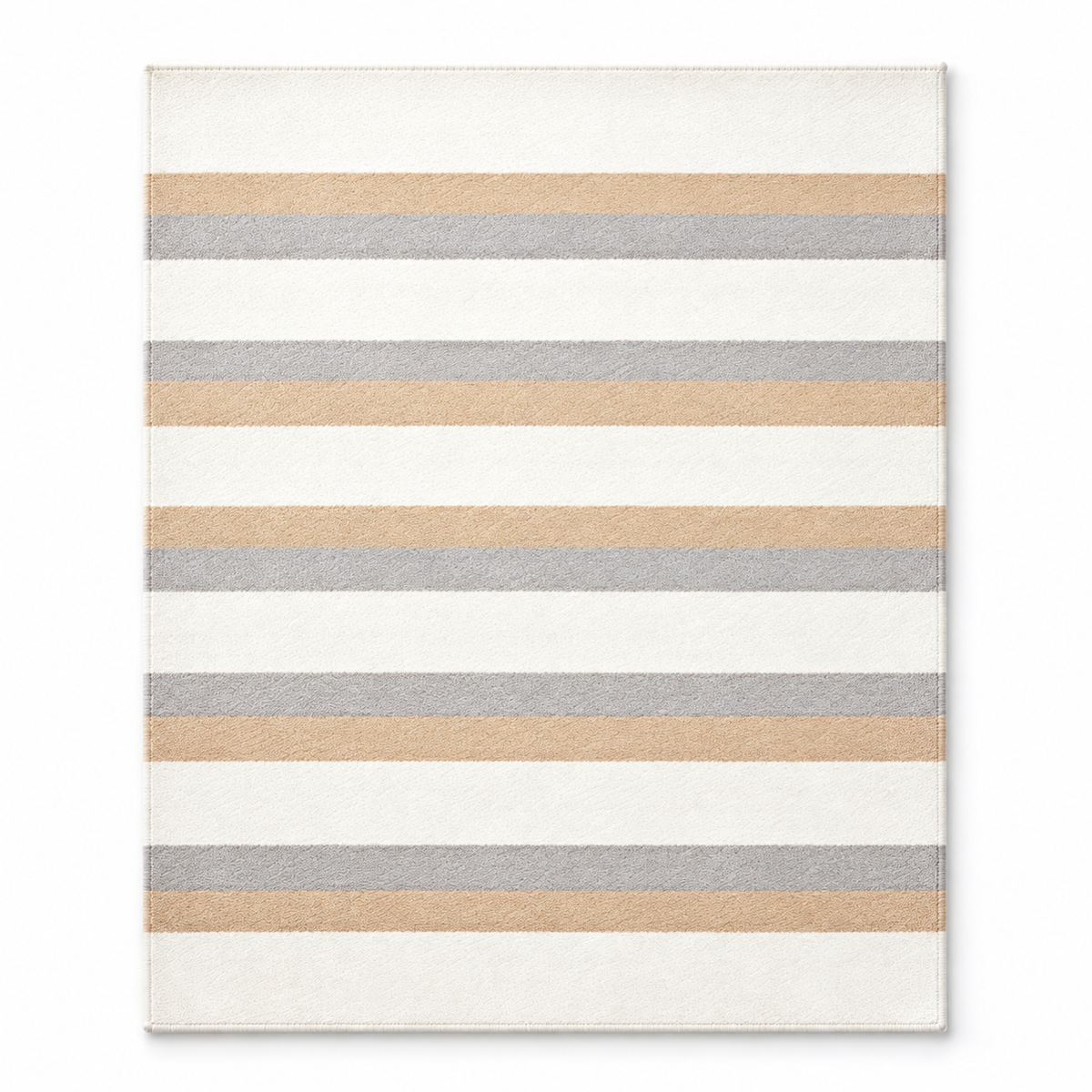 Havenliss Cream Beige & Gray Striped Area Rug | Minimal Modern Home Rug