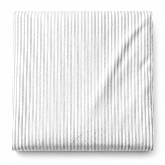 Havenliss Light Gray Stripe Duvet Cover – Soft-Touch Minimal Bedding Cover