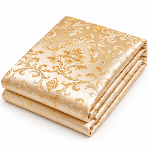 Havenliss Champagne Gold Damask Pattern Duvet Cover – Elegant Bedroom Bedding