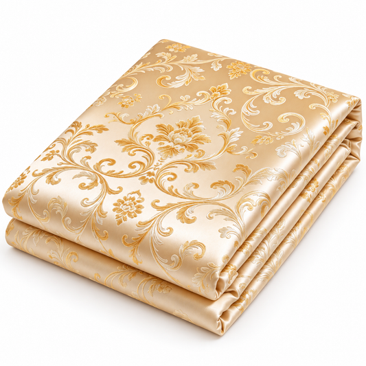 Havenliss Champagne Gold Damask Pattern Duvet Cover – Elegant Bedroom Bedding